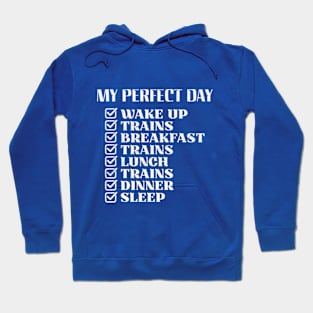 My Perfect Day Funny Trains Lover Hoodie